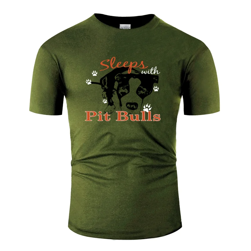 На заказ, футболка с надписью "Great sleeps with pitbulls", размер Sunlight, S-5xl, новинка, Мужская футболка, хлопок, против морщин, Топ в стиле хип-хоп