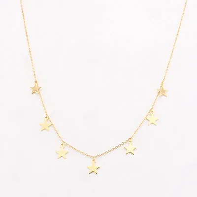 0566 stars gold SUQI, не выцветает, нержавеющая сталь, животное, Бабочка, звезда, золотое ожерелье, женское колье, серебряные ожерелья, подвески, Женская цепочка, ювелирное изделие - Окраска металла: 0566 stars gold