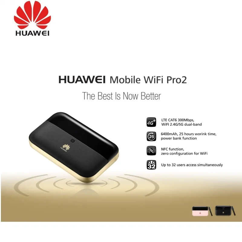 300 Мбит/с huawei WiFi 2 Pro E5885 3g 4G LTE FDD TDD беспроводной карманный WiFi маршрутизатор с портом Ethernet 6400 мАч Внешний аккумулятор