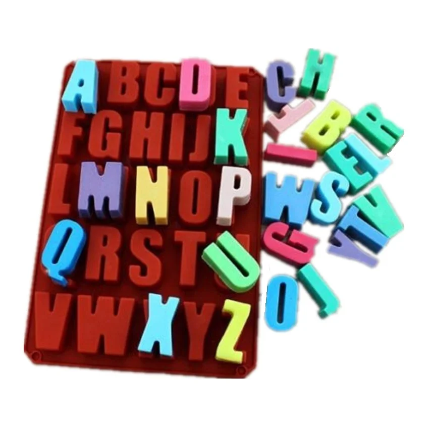 26 Uppercase Letters Alphabet Silicone Chocolate Mold Cake Decorating Fondant Resin Clay Soap Ice Cube Tray Craft Art Mould | Дом и сад