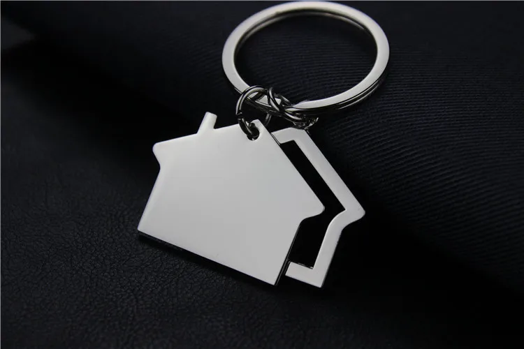 House Keychain Cabin Small Gift Pendant Creative Real Estate Opening Gift Double-Sided Laser Lettering G280