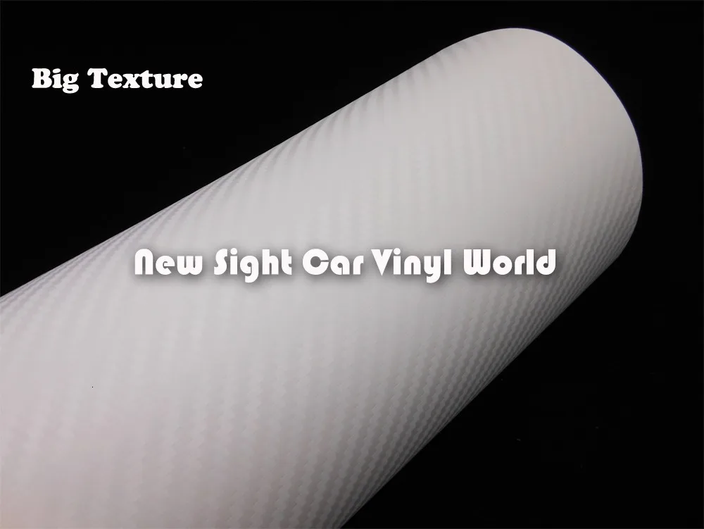 Большая текстура белого 3D углеродного волокна виниловая рулонная пленка для автомобильных наклеек