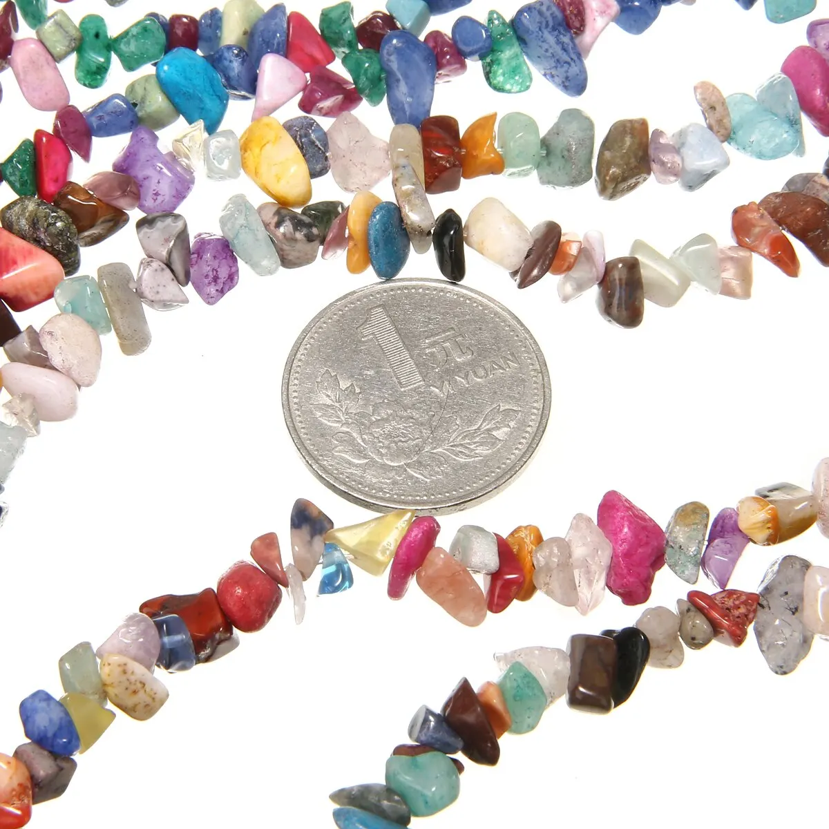 Colorful Irregular Tumbled Stones Gravel Gemstone Rock Jewelry Beads DIY Jewellery Bracelet Necklace Home Decoration 84cm Long