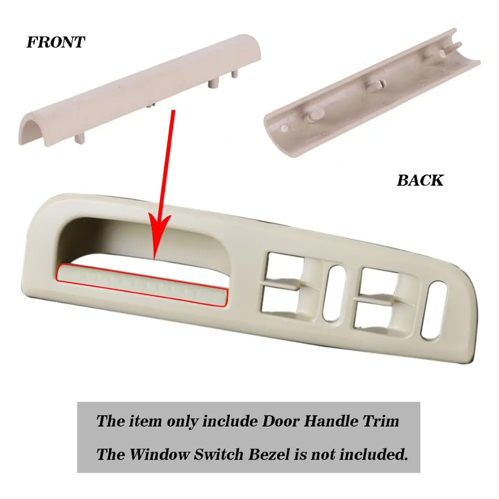 Детали салона автомобиля, отделка ручки двери для VW Passat B5 Golf 4 Jetta MK4 GL GLS GLI GLX 1998-2004 в черном сером бежевом цвете# P169