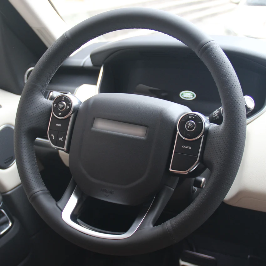 Черная накладка на руль из искусственной кожи для Land Rover Range velar 2017 2019 Sport 2014