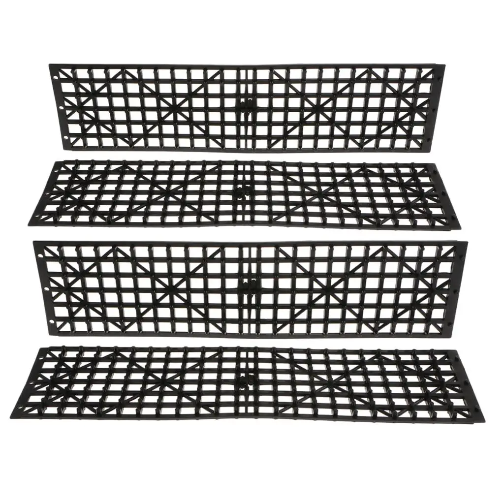 Automotive Plastic Staples 4pcs Non-slip Auto Traction Mats Plastic Tire Anti Skid Plate Emergency Pads