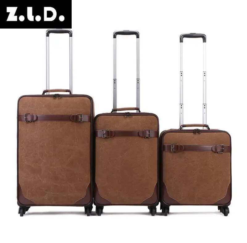 Maleta de viaje de lona con ruedas, maleta con ruedas, giratoria, pulgadas - AliExpress Maletas y bolsas