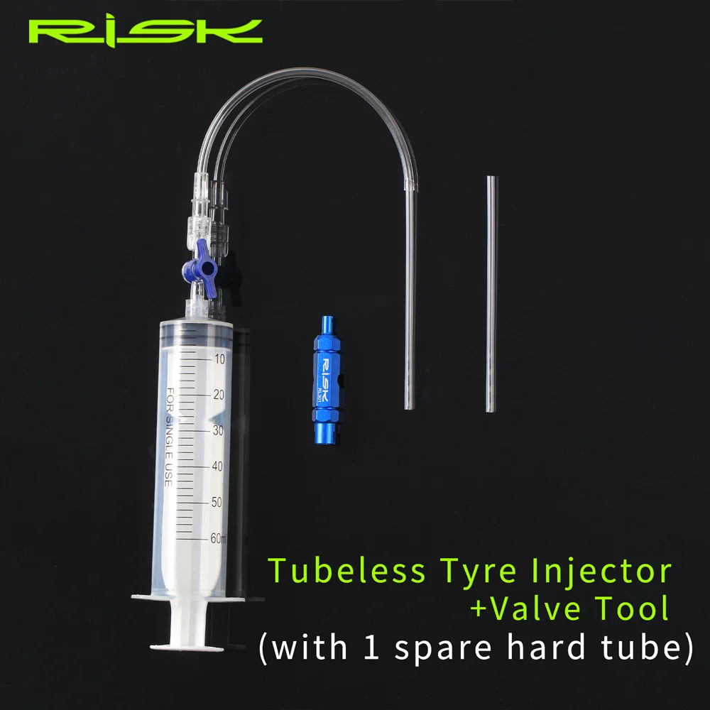 RISIKO Tubeless Reifen Injektor Fahrrad Dichtmittel Injektion Werkzeug für Mtb Rennrad Zubehör Ventil Werkzeug RL225