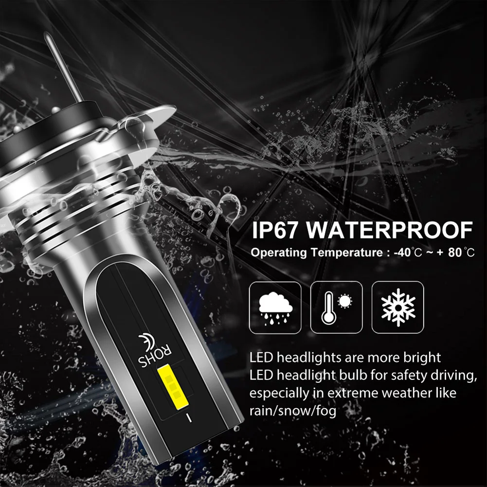 LED Headlight 2Pcs Auto Bulb H4 H7 880 881 P13W 5202 H16 PSX24W PSX26W Car Headlight Fog Light 12000LM Day Running Light Drving Lamp 12V 24V