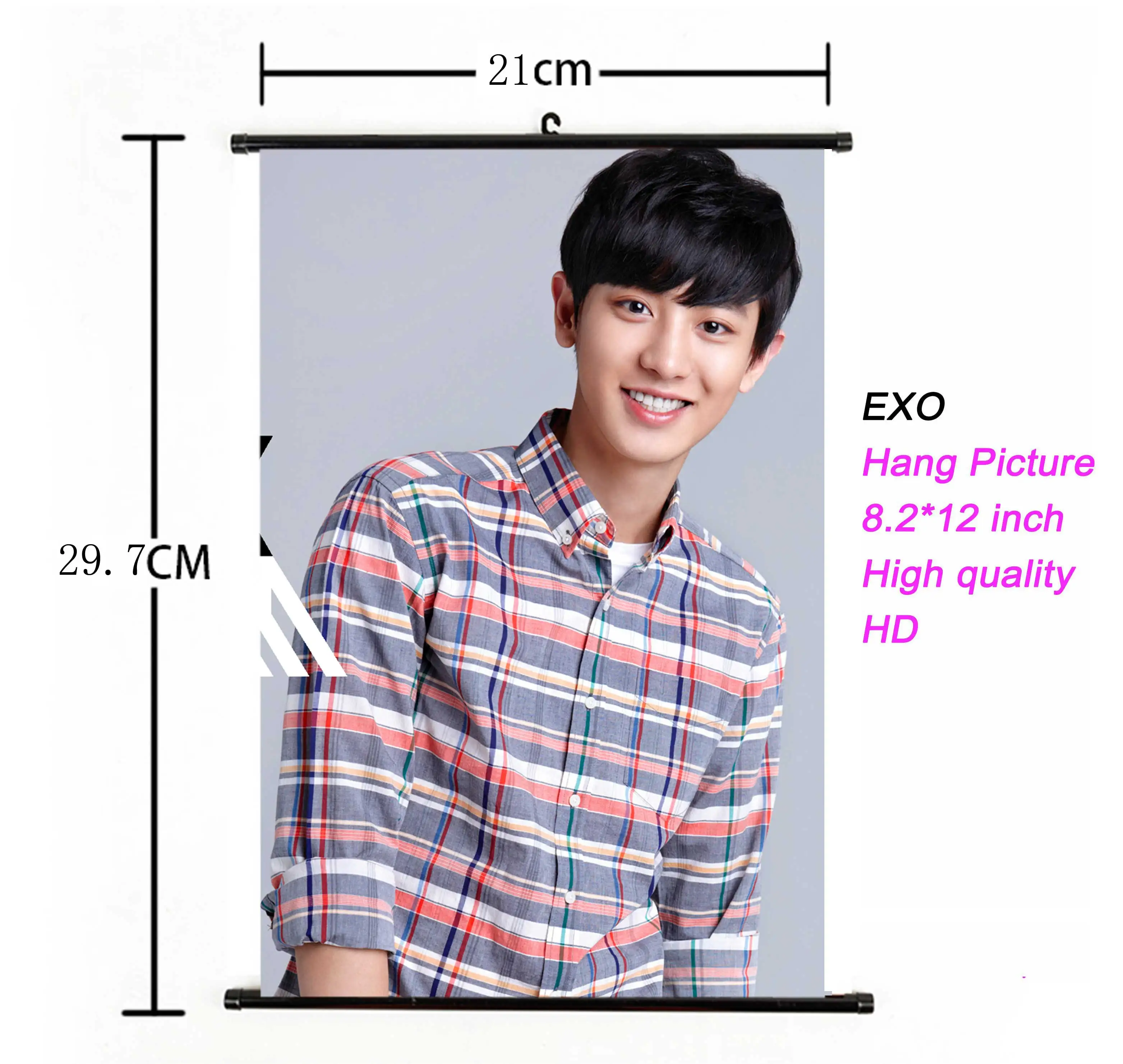 109 Свернутый Свиток Kpop EXO висячий плакат ткань 21*30 см для фанатов Подарочная коллекция k-pop EXO альбом Висячие фото плакат - Цвет: 109