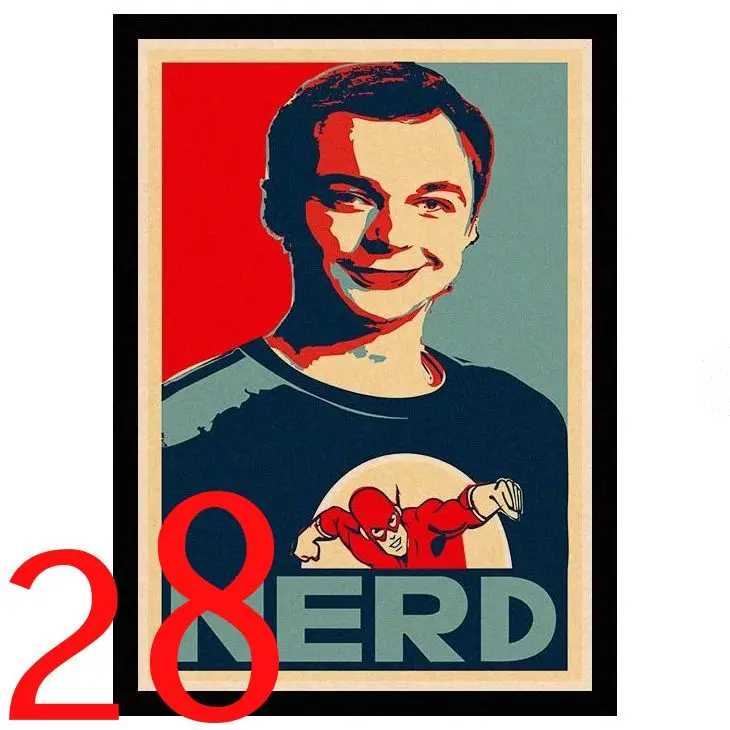 Оранжевый Идеальный JLThe Big Bang Theory Young Sheldon винтажные Плакаты для дома/бара/гостиной Декор из крафт-бумаги высокого качества плакат HBA46 - Цвет: Оранжевый