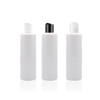 

24pcs/lot 250ml empty white plastic shampoo bottles with disc lid,empty essential oils cosmetic packaging shower gel