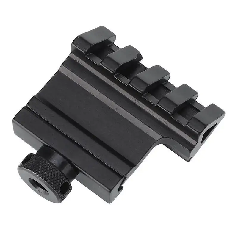 45 Degree Scope 20mm Rail Mount Aluminium Alloy Offset 4 Slot Side Rail Mounted Quick Release Base Adaptor Rifle Scope Tool