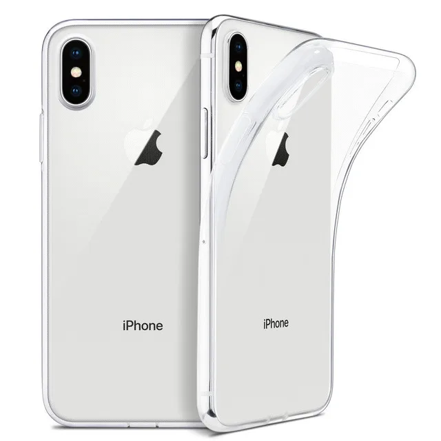 Transparent Ультратонкий прозрачный силиконовый чехол для телефона iPhone 11 pro Max X XR XS Max 6 6S 8 7 Plus 5 5S чехол Прозрачная защитная задняя крышка - Цвет: Transparent