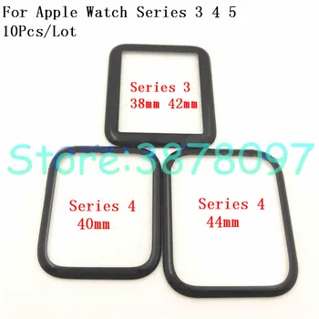 

10Pcs/Lot Front Outer Glass Lens Cover Replacement parts For Apple Watch Series 3 4 5 38mm 42mm 40mm 44mm LCD Glass