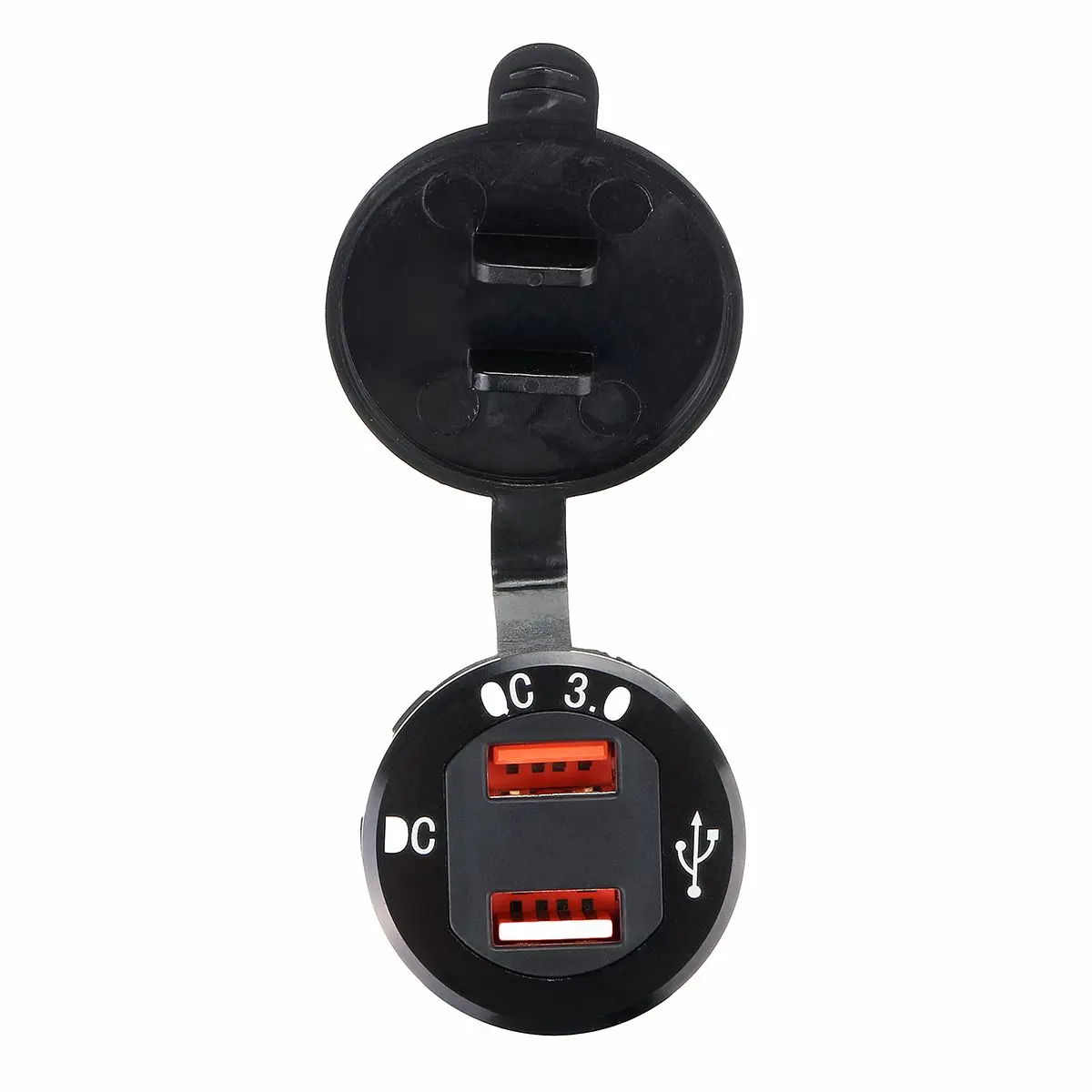 ABS 12 V-24 V мотоцикл Водонепроницаемый QC 3,0 двойной USB супер-быстрая зарядка с красным Вольтметр для автомобилей мотоциклов RV внедорожник лодки