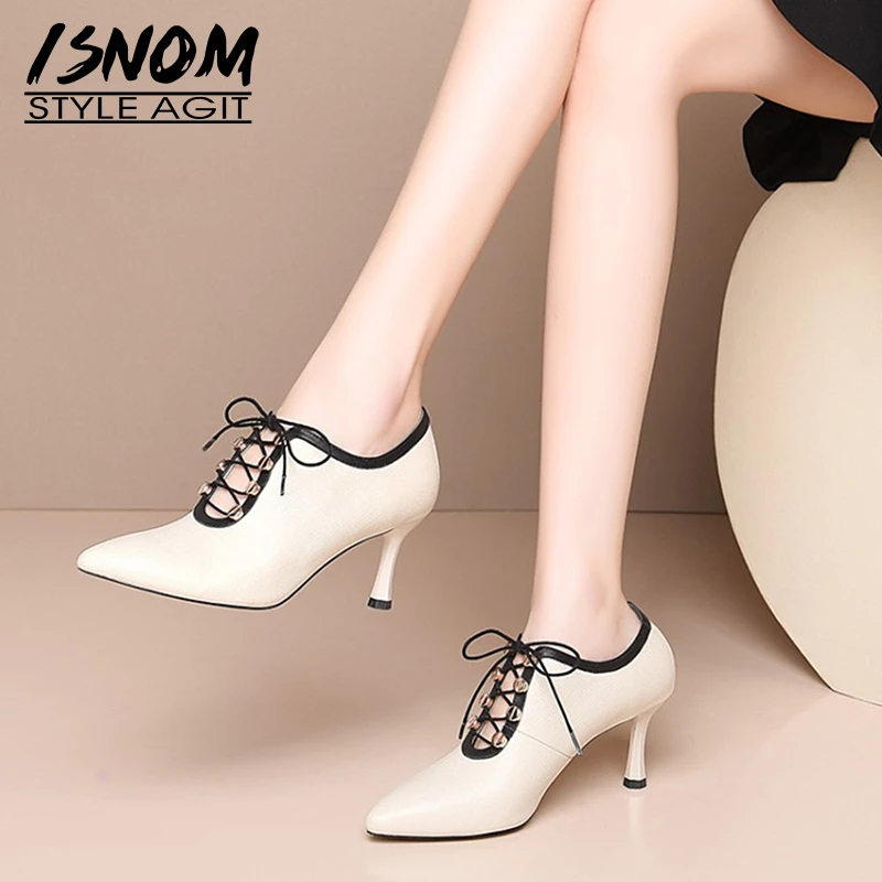 pointed tie up heels