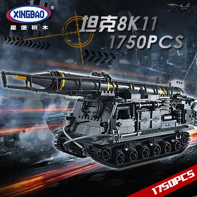 XingBao 06006 06001 06005 06007 креативный Военный Набор KV 2 для детей развивающие строительные блоки кирпичи игрушки - Цвет: 8K11