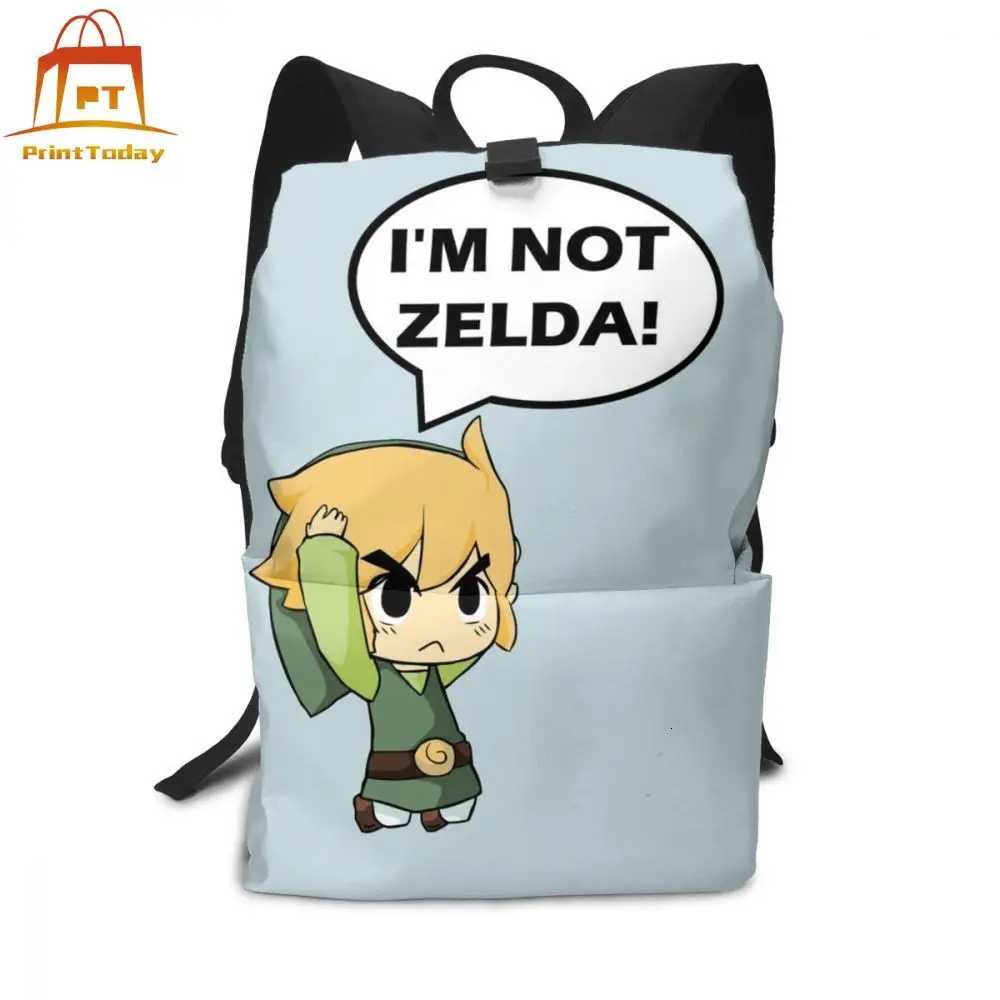 Zelda рюкзак Im не рюкзаки Zelda Подростковая Высококачественная сумка многофункциональный, туристический тренд мужские и женские сумки с принтом