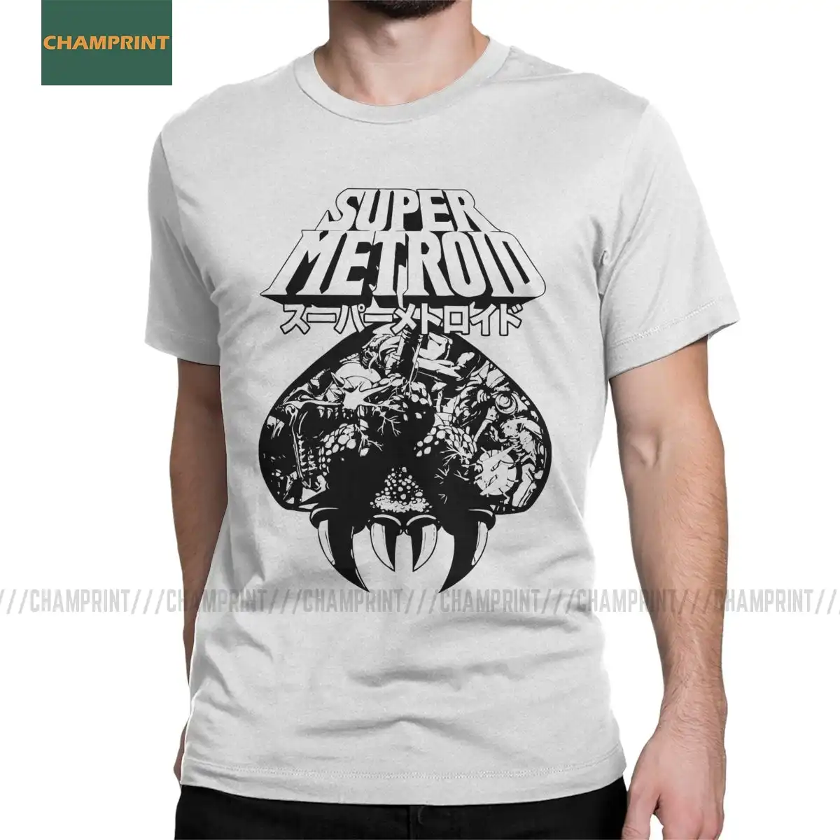 男性のスーパーmetroid日本tシャツサムス アラン首相スーパーファミコンリドリーzebesゲーム綿半袖ティーサイズtシャツ T Shirts Aliexpress