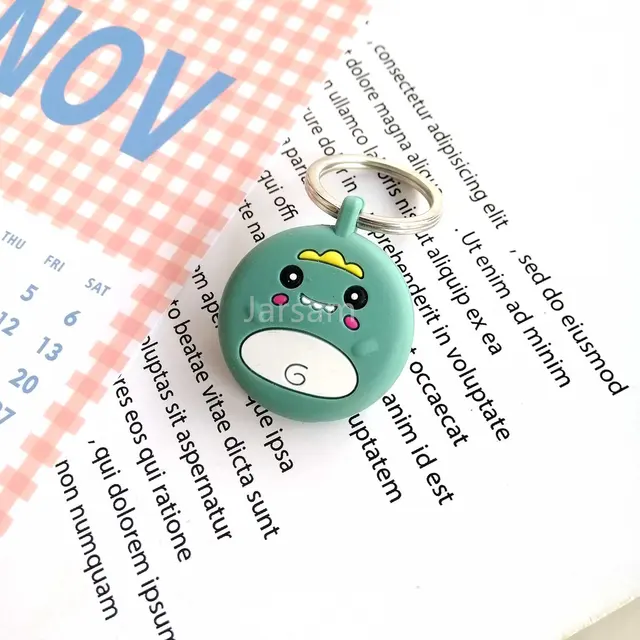 Lovely Cartoon Silicone Soft Protective Sleeve For AirTag Keychain Pet Child Anti-lost Device for Air Tag Protect Case Cover Littledinosaur