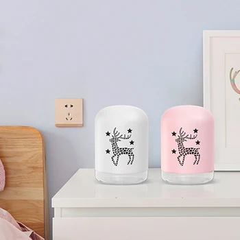 

340Ml Christmas White Deer Air Humidifier Essential Oil Diffuser For Home Car Aromatherapy Aroma Diffuser With Lamp