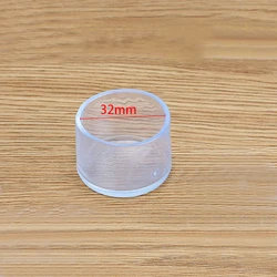 Premium Non - Slip Rubber Chair Leg Caps - Square Furniture Floor Protectors (Set of 4) (Round 32mm)