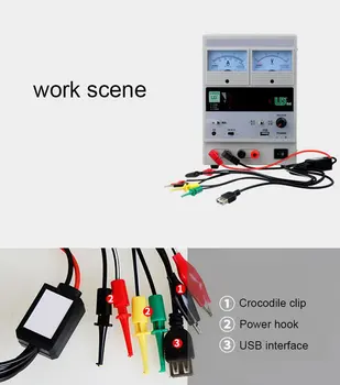 

1PCS Universal Multifunctional Mobile Phone Maintenance Power Wire DC Voltage Regulating Power Supply Interface Line