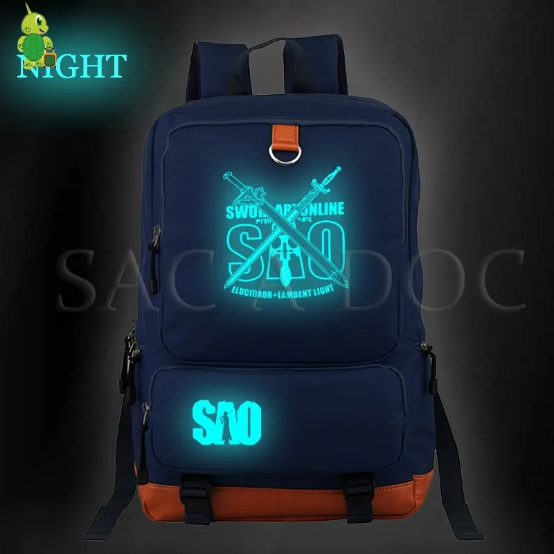 22 Mochila аниме меч искусство онлайн рюкзак школьные сумки для подростков женщин и мужчин холст рюкзак большой емкости дорожные сумки на плечо - Цвет: 22