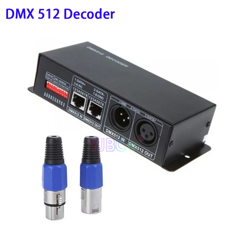 DC 5 в 12 В 24 в RGB 3CH DMX 512 декодер светодиодный светильник контроллер DMX к PWM RGB сценическая лампа 3 канала* 8A DMX512 декодер диммер