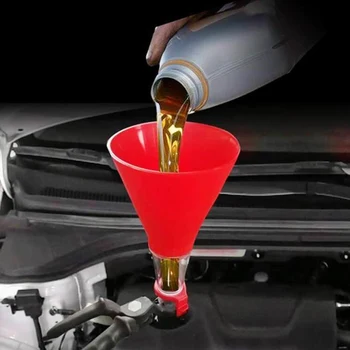 

Engine Oil Filling Set Universal Oil Funnel with Adjustable Width Holding Clamp Multifunctional Pour Oil Tool for Car Repairing