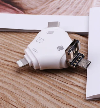 

All in 1 Micro USB Type C Microsd TF Card Reader Adapter for iPhone X XS MAX XR 11 Pro 7 8 for Macbook/Samsung Android OTG Phone