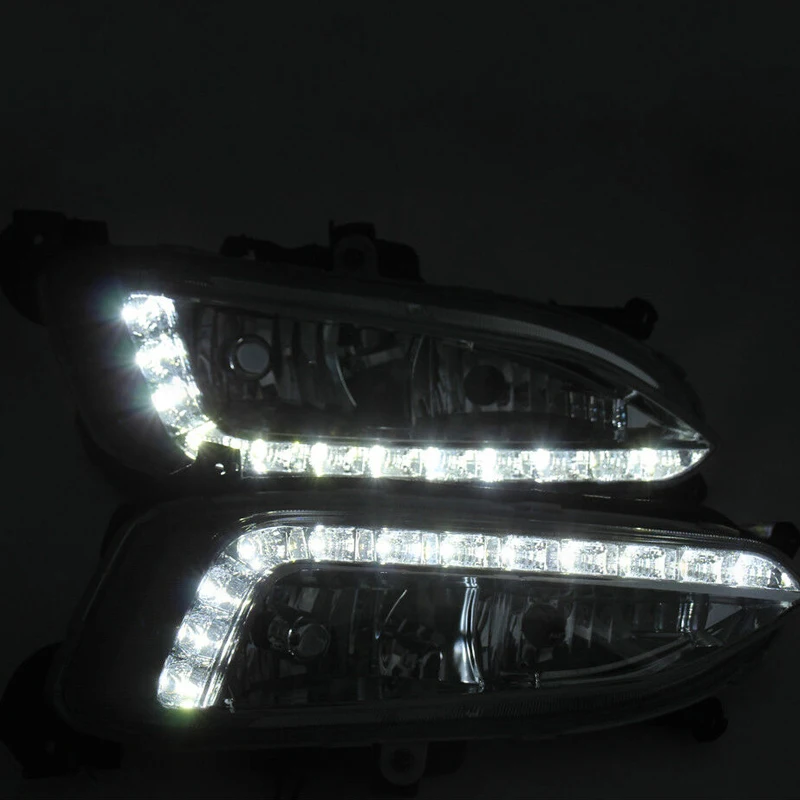 Автомобильный стиль DRL дневные ходовые огни Светодиодный Противотуманные фары для hyundai Grand Santa Fe IX45 2013+ авто аксессуары
