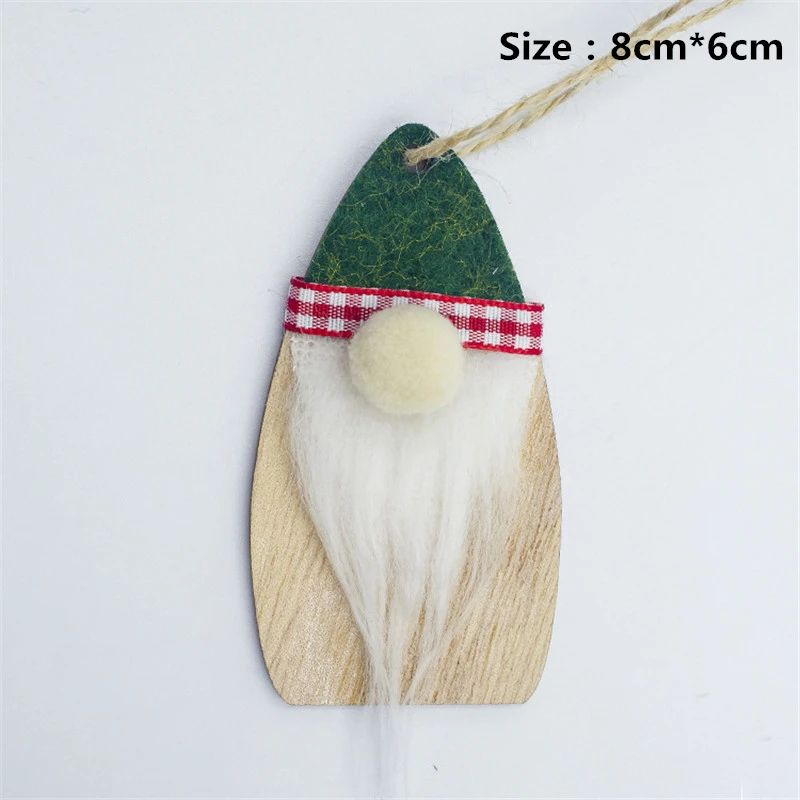 Bearded Green Рождественские украшения для елки, Рождественская гирлянда с лосем, подвесная подвеска, рождественские украшения для дома Navidad, Q - Цвет: Bearded Green
