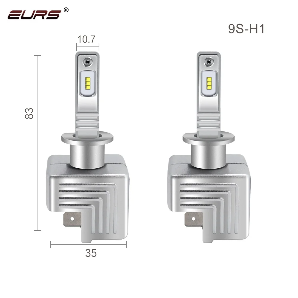 EURS 2 шт. 9S H4 40 Вт 6000LM светодиодный H7 H1 H11 H3 9005 9006 9012 высокого Мощность автомобиль
