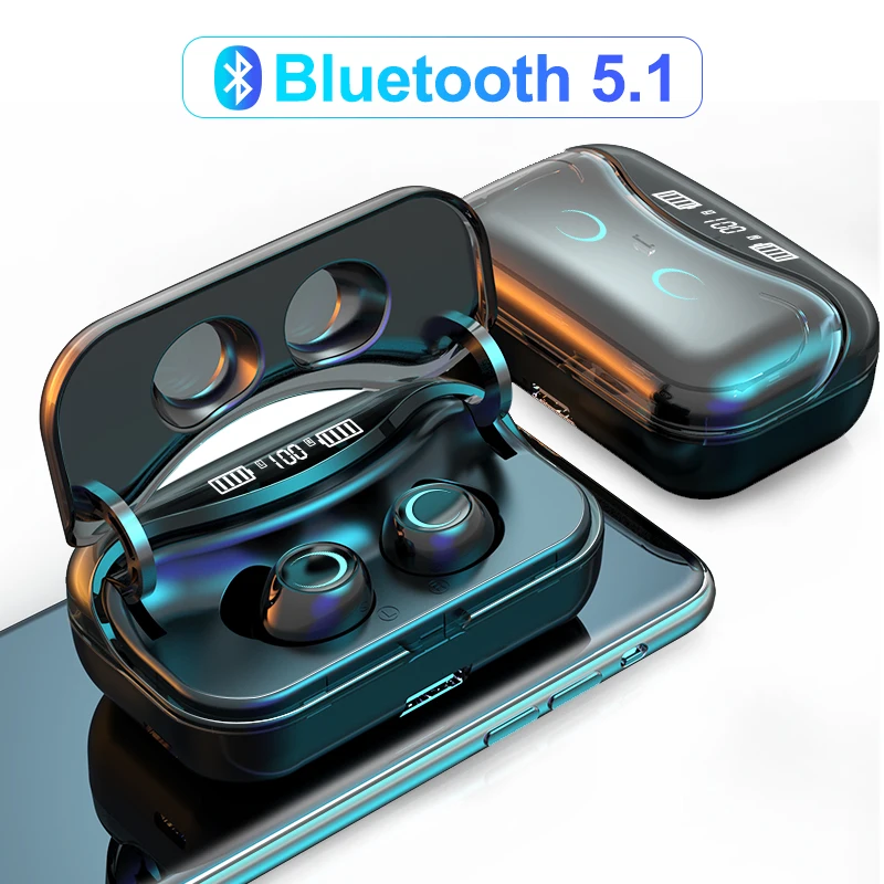 Nasin G08 Bluetooth 5.1 Earphones Touch Control Wireless Hifi IPX7 Waterproof Earbuds Headset With Led Display Charging Box | Электроника