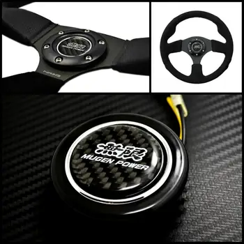 

Carbon Fibre Emblem Steering Wheel Horns Button for Honda