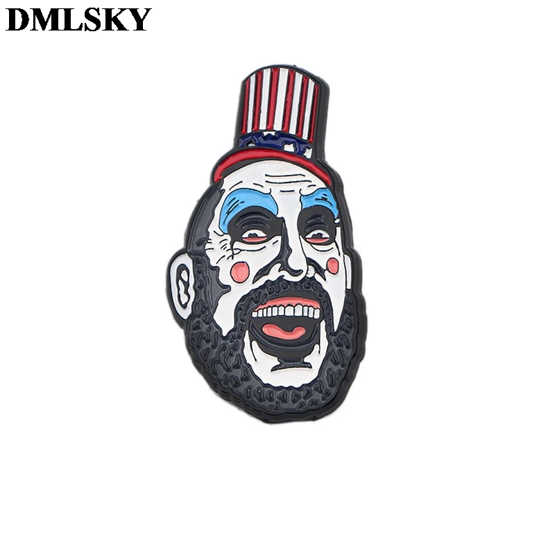 DMLSKY клоун ужас брошь мультфильм эмаль шпильки для рюкзаки для женщин и мужчин шпильки индивидуальность Металлическая Брошь Дети булавка Шарм ювелирные изделия M3907