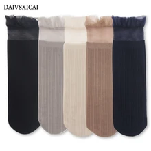 2 пар/лот = 4 шт. летние кружевные женские носки Модные бархатные кружевные тюлевые Женские повседневные носки