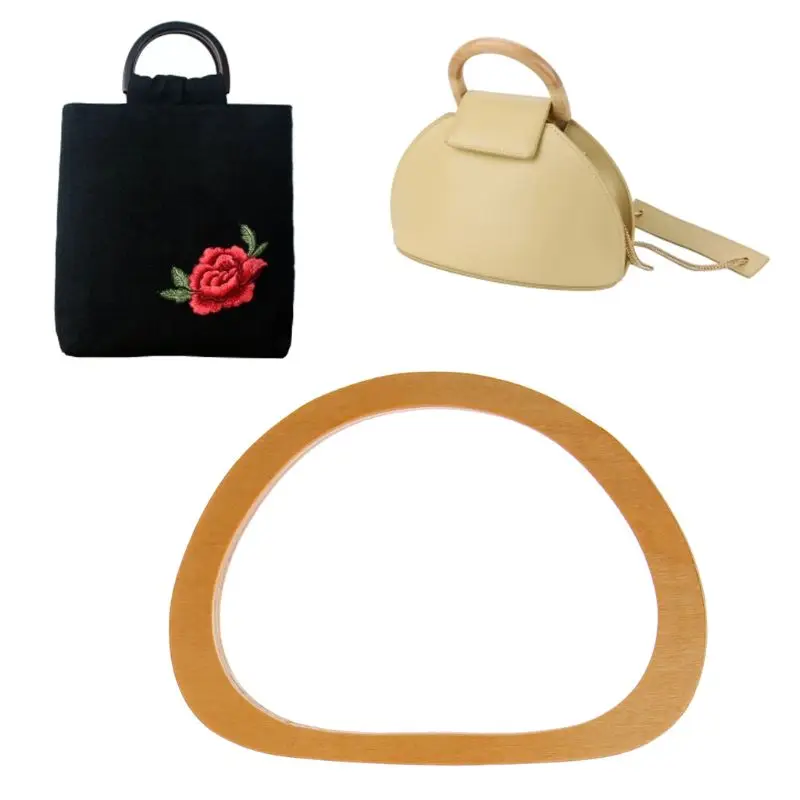 

One Pieces Wooden Handle Replacement DIY Handbag Purse Frame Bag Accessories JUL29