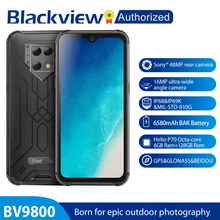 Blackview BV9800 Android 9,0 телефон 6," смартфон IP68 и IP69K прочный Helio P70 Восьмиядерный 6 ГБ+ 128 Гб 48мп камера беспроводная зарядка