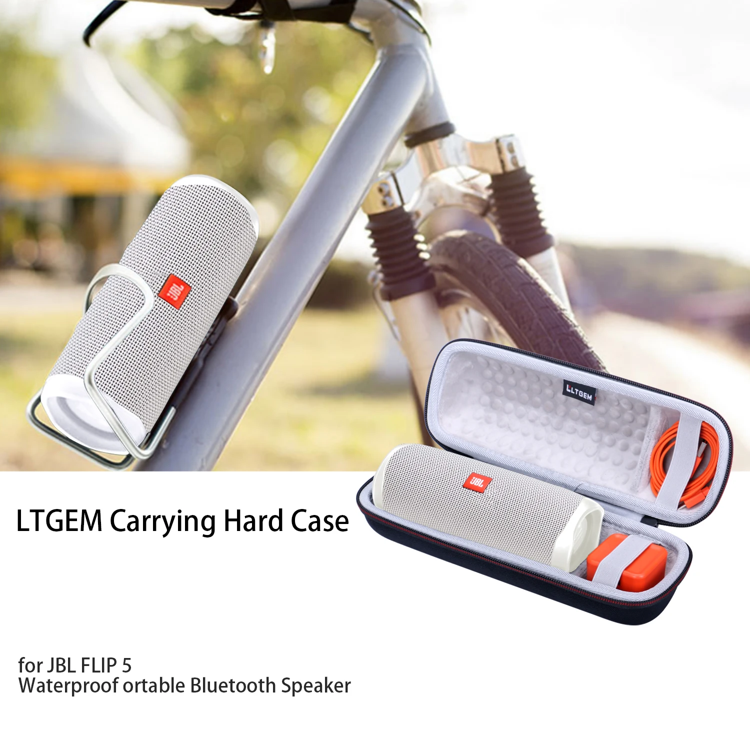 LTGEM EVA жесткий чехол для переноски JBL FLIP 5 водонепроницаемый с Bluetooth