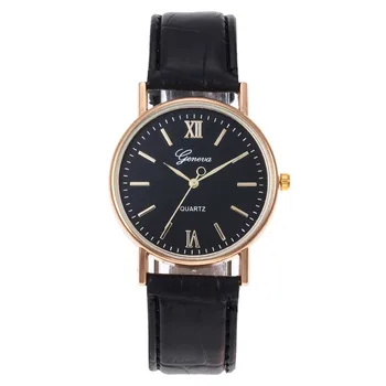 

2020 Latest Fashion Quartz Watch Simple Ladies Mesh Watches Stainless Steel Dial Leather Band Clock Casual Bracelet Wristwatch