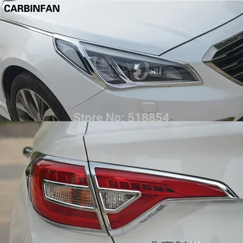 

ACCESSORIES FIT FOR 2015 2016 HYUNDAI SONATA LF CHROME FRONT REAR HEADLIGHT TAIL LIGHT LAMP COVER TRIM MOLDING