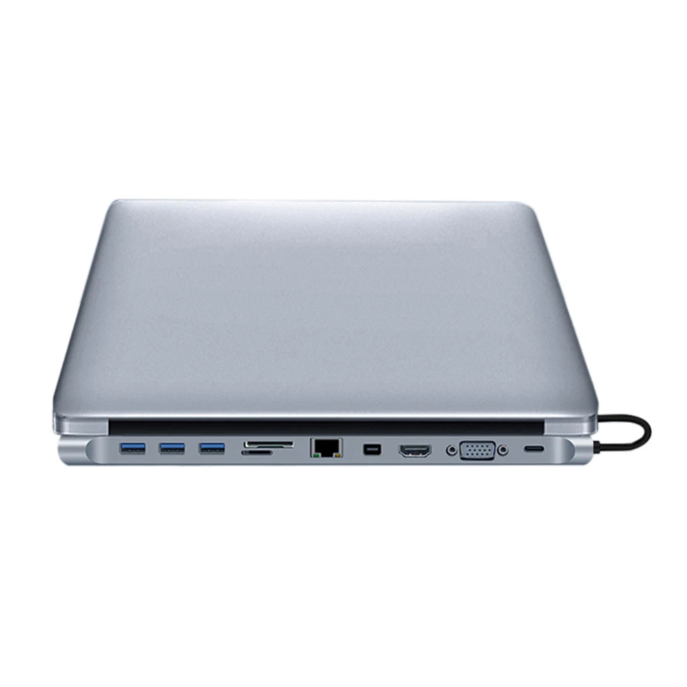 11 в 1 концентратор usb type-C до USB3.0 TF считыватель SD карт HDMI VGA RJ45 Mini DP док-станция адаптер хаб-конвертер для MacBook