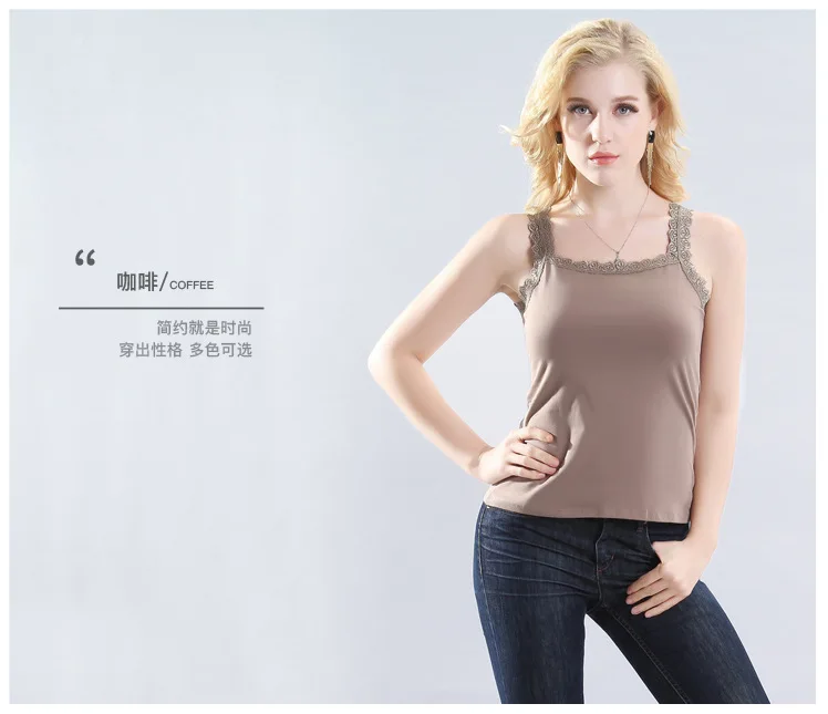 Весенне-летнее кружевное платье-майка с u-образным вырезом, женское ...