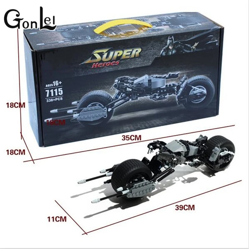 

7115 Super Heroes Compatible With Lepining Batman Bat-Pod Block Brick Toy Boy Game DC Motorcycle Gift Kids Toys