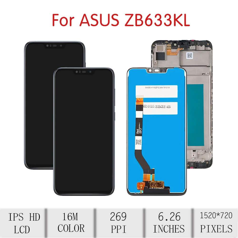 6,2" для ASUS Zenfone Max M2 ZB633KL ЖК-дисплей с сенсорным экраном дигитайзер для Asus zb633kl дисплей с рамкой Замена X01AD