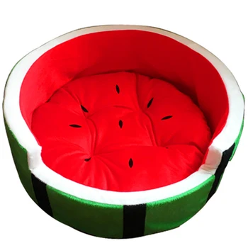 

Cute Kennel House Warm Watermelon Modeling Dog Mattress Sofa Pet Cat Bed Dog Fruit Bed