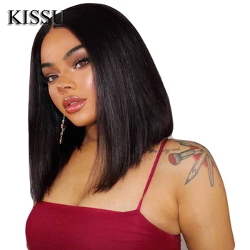 

Cheap Human Hair Wigs 4x4 Bob Lace Closure Wig Peruvian Hair Straight Short Bob Human Hair Wigs With Lace Wigs For Black Women